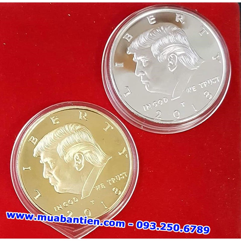 Cặp đồng xu tổng thống Trump vàng bạc, Xu Donald Trump