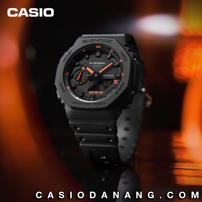 Đồng hồ nam dây nhựa Casio G-Shock chính hãng GA-2100-1A4DR (45mm) - bảo hành 5 năm