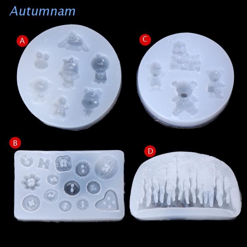Khuôn Silicone Làm Trang Sức Hình Ngôi Sao / Mặt Trăng / Chú Gấu Dễ Thương