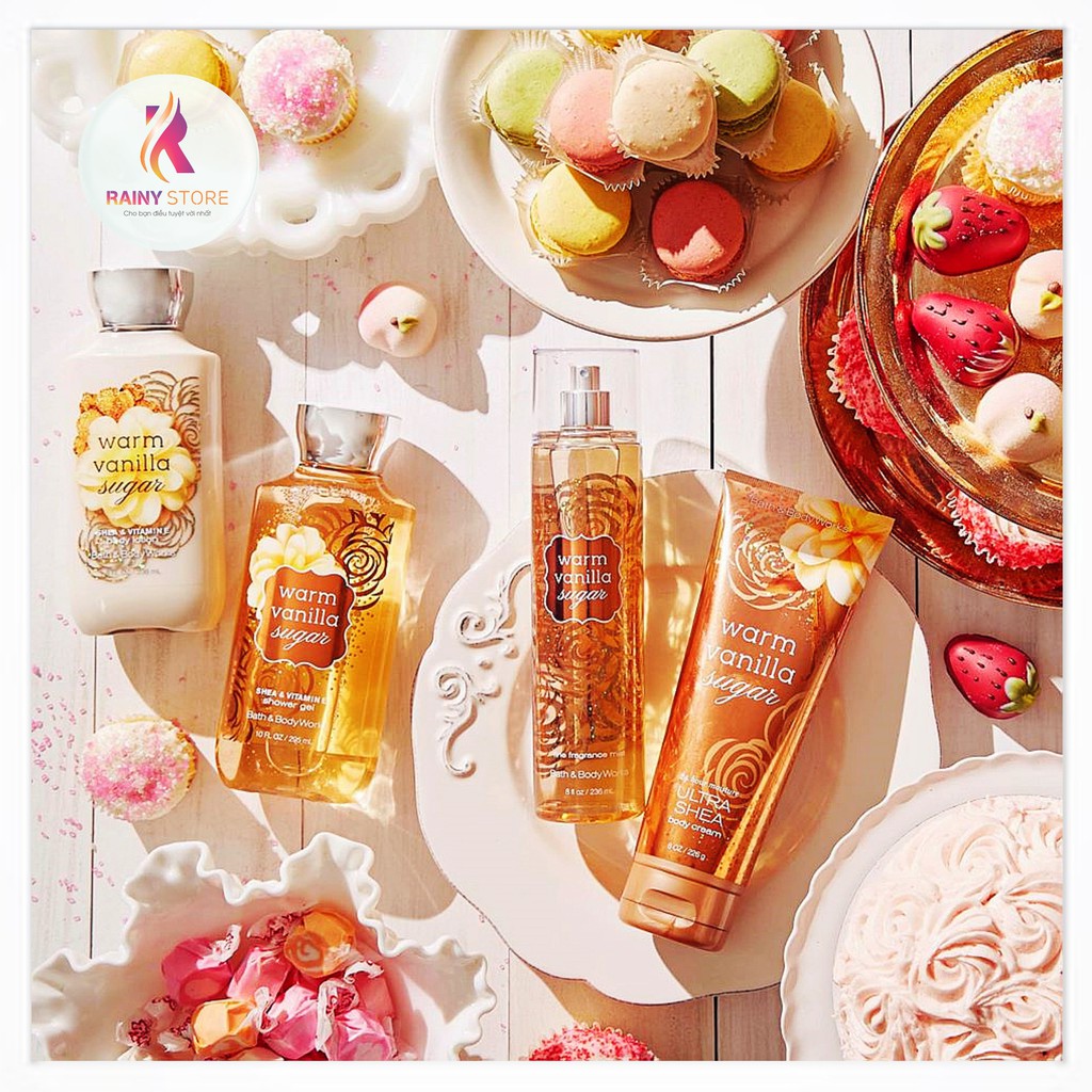 Xịt thơm toàn thân Bath & Body Works Warm Vanilla Sugar 236ml | BigBuy360 - bigbuy360.vn