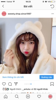 Mũ lông gấu ulzzang