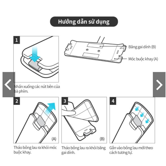 Bông lau thay thế cho cây lau nhà Lock&Lock ETM471