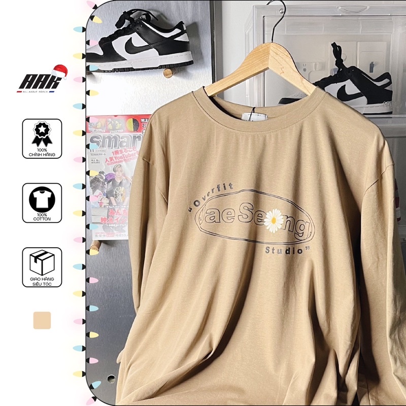 Áo Thun Tay Dài - Thương Hiệu JaeSeong - Hoạ Tiết Bông Hoa Cúc Hoạ Mi - DAISY LONGSLEEVE