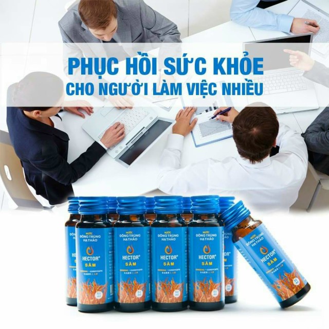 Nước Đông Trùng Hạ Thảo Kết Hợp Sâm Hector 10 Chai 500m