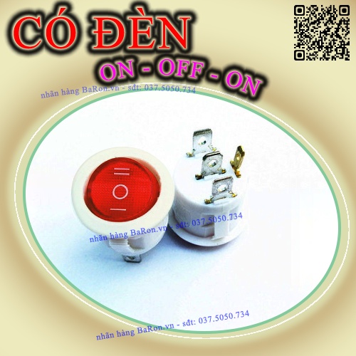 Công tắc 6A/220V loại on/off/on 23mm