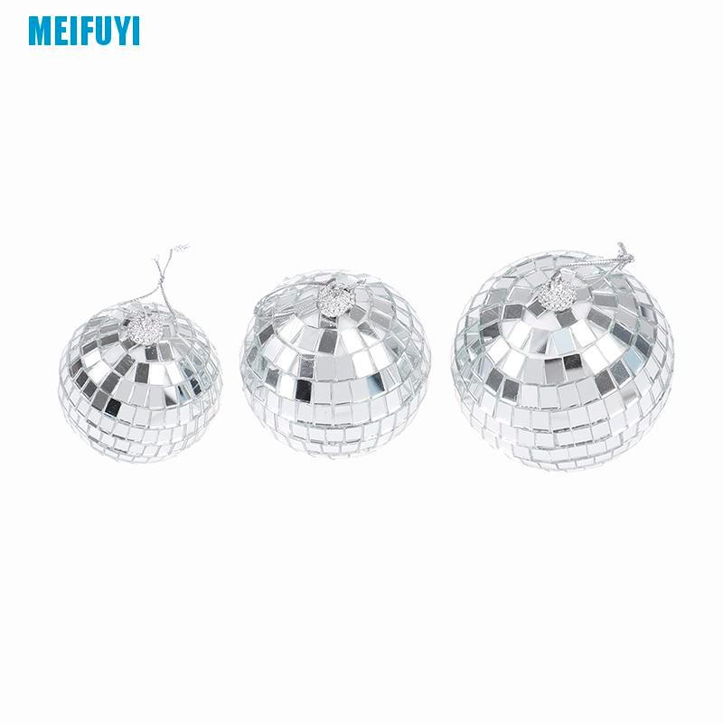 Quả cầu tròn tráng gương 2-8cm trang trí cây thông giáng sinh