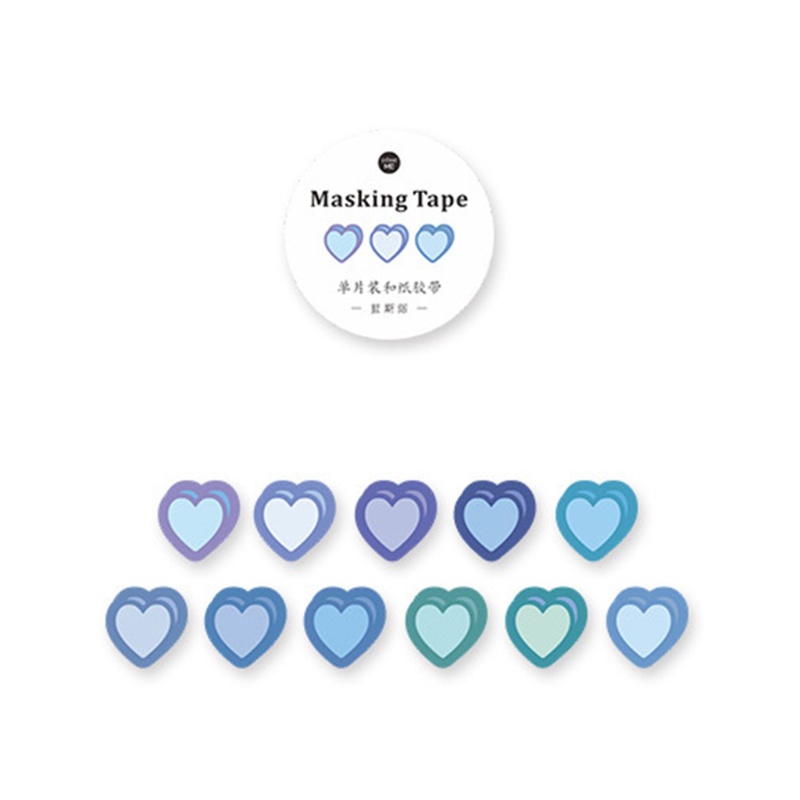 Băng Keo Dán Hình Trái Tim Siêu Dễ Thương Rộng 14mm DIY