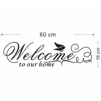 Decal Dán Tường Welcome To Our Butterfly hoa lụa gương tròn hồ cá mini trang trí chụp ảnh tranh đính đá phong chỉ lụa