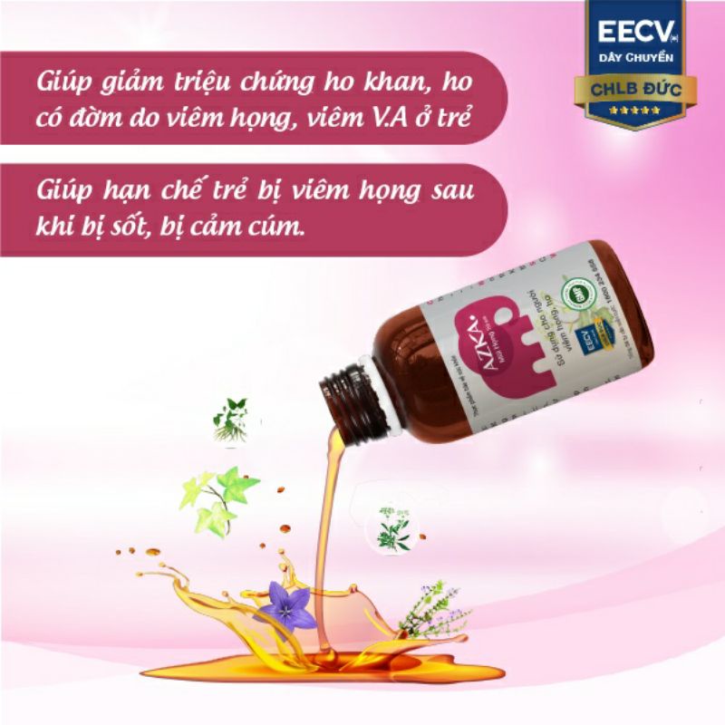 AZKA⚡CAM KẾT CHÍNH HÃNG ⚡Siro Mũi họng dành cho bé chai 120ml