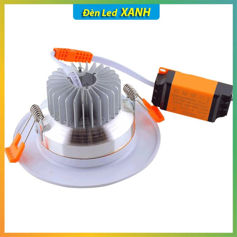 Đèn âm trần  trang trí 5W - 7W - 9W  viền vàng, đèn downlight đế nhôm dày tỏa nhiệt tốt