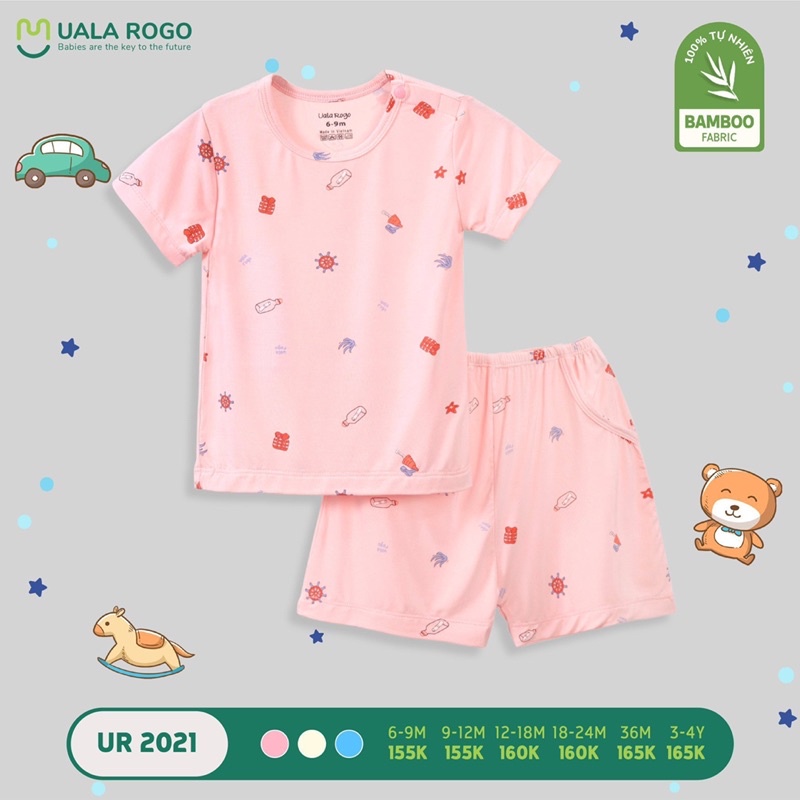 Bộ quần áo bé trai bé gái Bamboo Fabric cộc tay hoạ tiết đại dương