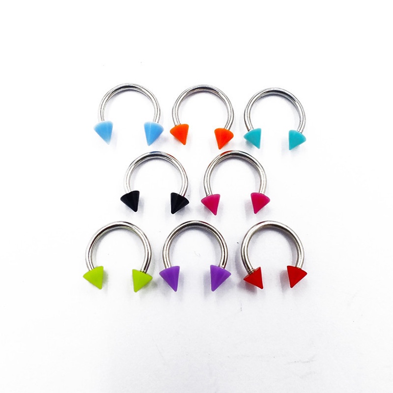 Set 8 Khuyên Mũi Nhiều Màu Sắc Cá Tính