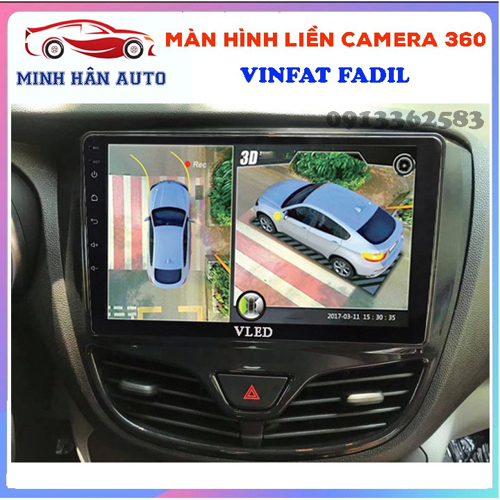 Bộ màn hình liền camera 360 cho xe VINFAT FADIL - đầu dvd ô tô android, camera lùi xe ô tô, đồ chơi phụ kiện ô tô
