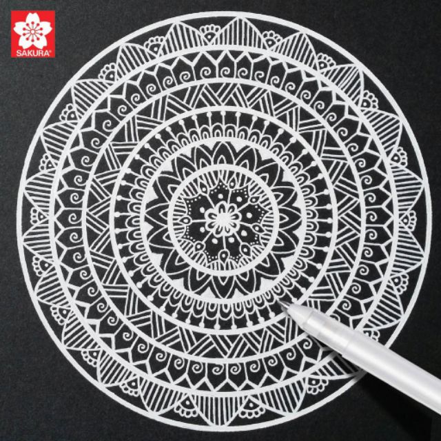 Bút gel trắng Sakura Gelly Roll 0.5 0.8 1.0