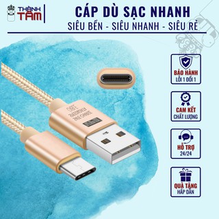 Cáp dù sạc nhanh siêu bền 25cm 1m 2m 3m
