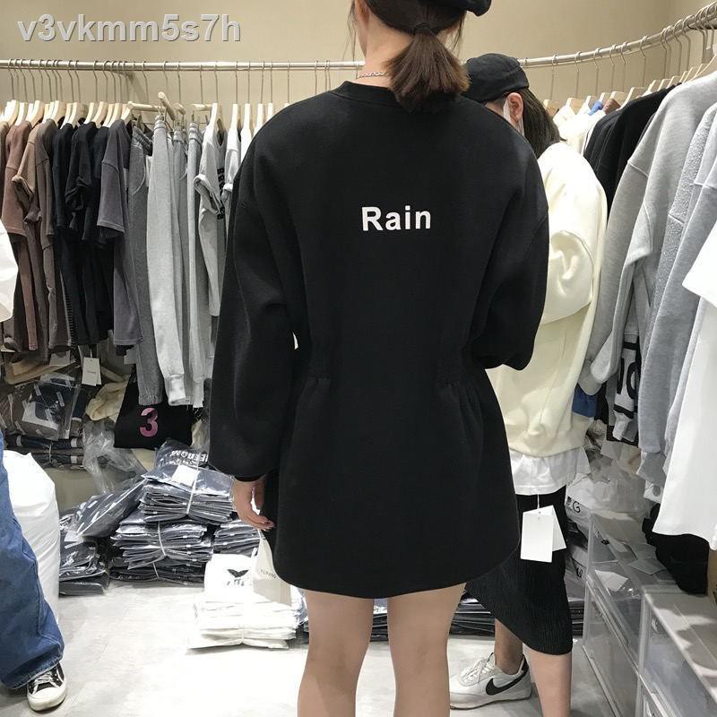 Korean version of the autumn and winter new round neck waist was thinner in long letter casual sweater dress women plus | BigBuy360 - bigbuy360.vn
