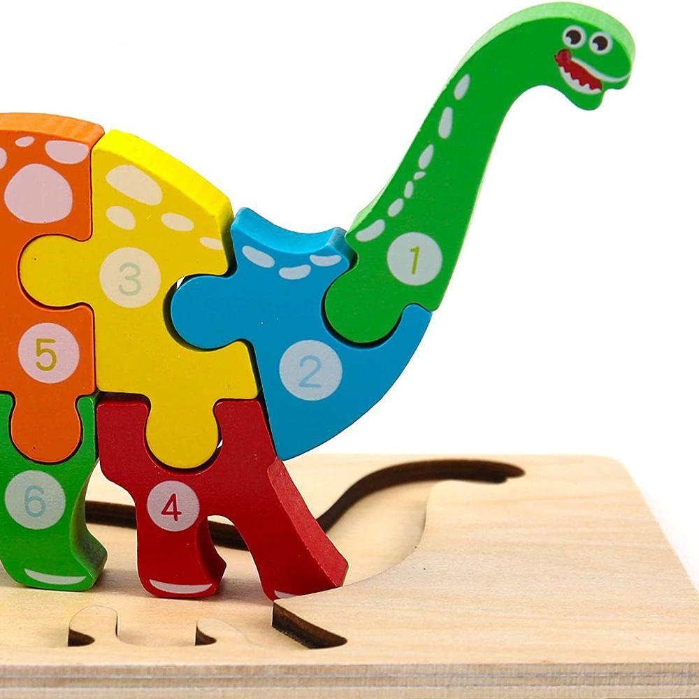 Đồ Chơi Xếp Hình Động Vật Khủng Long Xe Tải Khủng Long Bằng Gỗ Dễ Thương Cho Bé