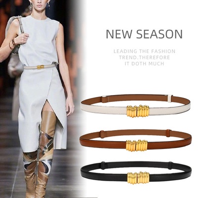 Thắt lưng da bản nhỏ thời trang cho nữ