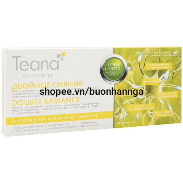 Serum Teana DOUBLE RADIANCE làm sáng da , cải thiện NÁM, TÀN NHANG, THÂM, QUẦNG MẮT