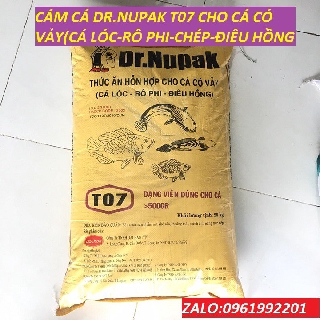 1Kg Cám Cá Dr.Dupak T07 40% Đạm Cho Cá Ăn Hoặc Dùng Câu Cá,Cá lóc,rô phi,Chép,điêu hồng(GÓI 1kg)-thức ăn cá