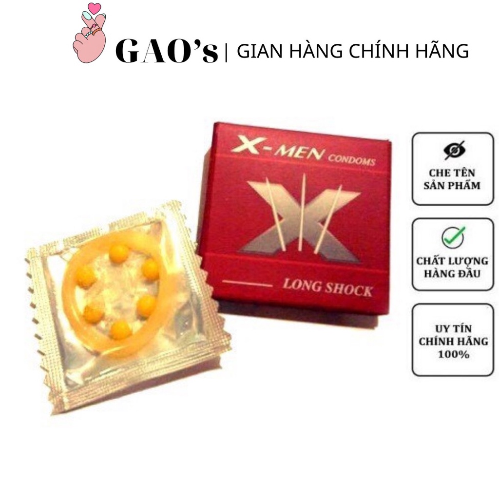 Bao cao su X-MEN Đỏ loại 6 gai bi lớn làm tăng cảm giác - hỗ trợ kéo dài thời gian