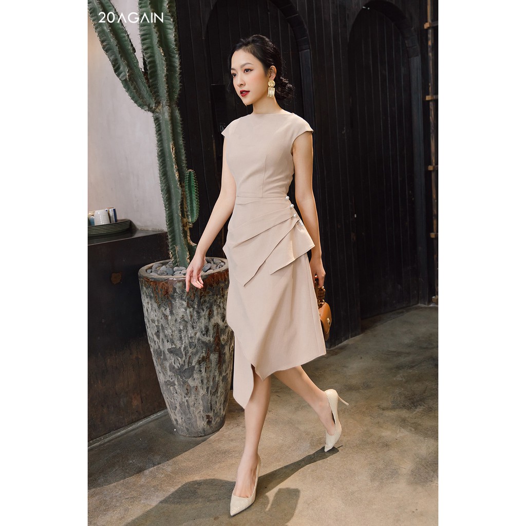 Đầm Xòe Xếp Ly Sườn DEA1085 20AGAIN | BigBuy360 - bigbuy360.vn