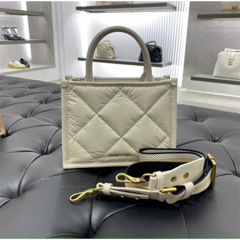 Túi quai cầm màu trắng sz 21cm