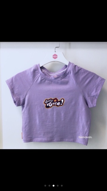 Áo croptop thêu hình chụp thật kèm video