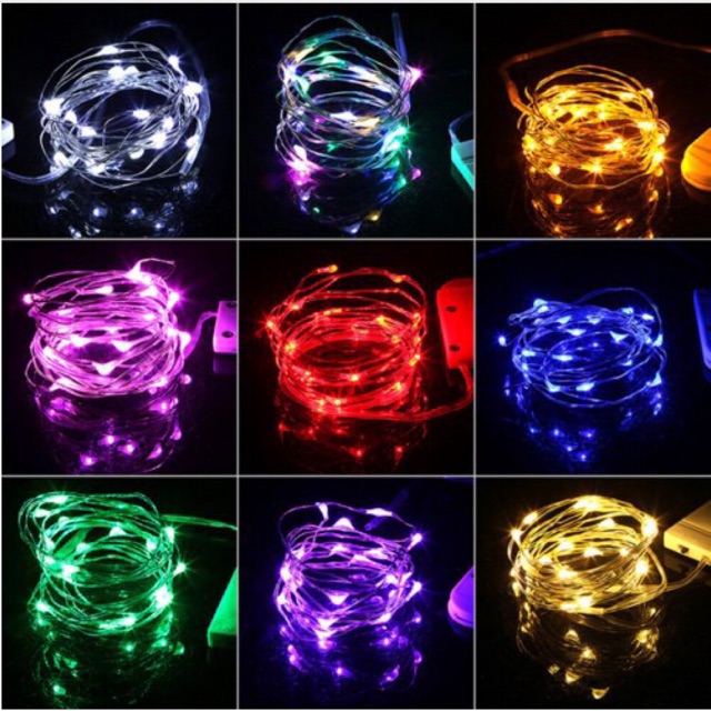 Đèn led fairy đom đóm 1m nhiều màu