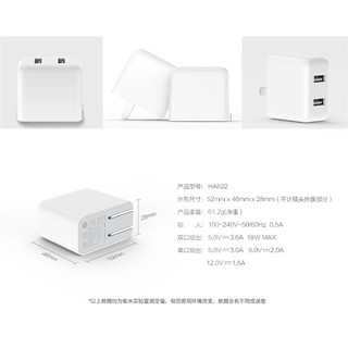 Củ sạc nhanh 2 USB QC 3.0 ZMI HA622