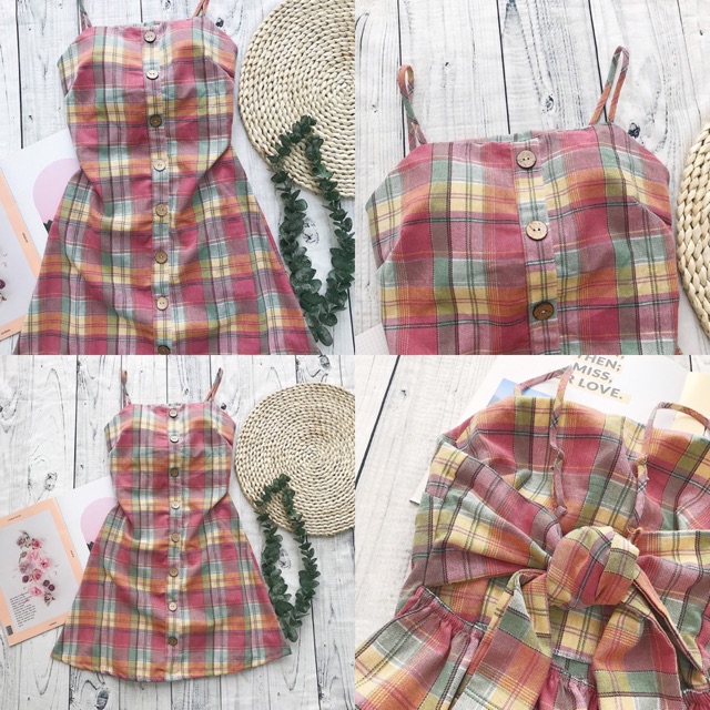 ĐẦM XINH HAI DÂY LOLI DRESS CÓ MÚT NGỰC - ĐẦM THIẾT KẾ FROM SUÔNG CỘT NƠ SAU LƯNG - CÓ BO CHUN EO ( kèm ảnh trải sàn ) | BigBuy360 - bigbuy360.vn