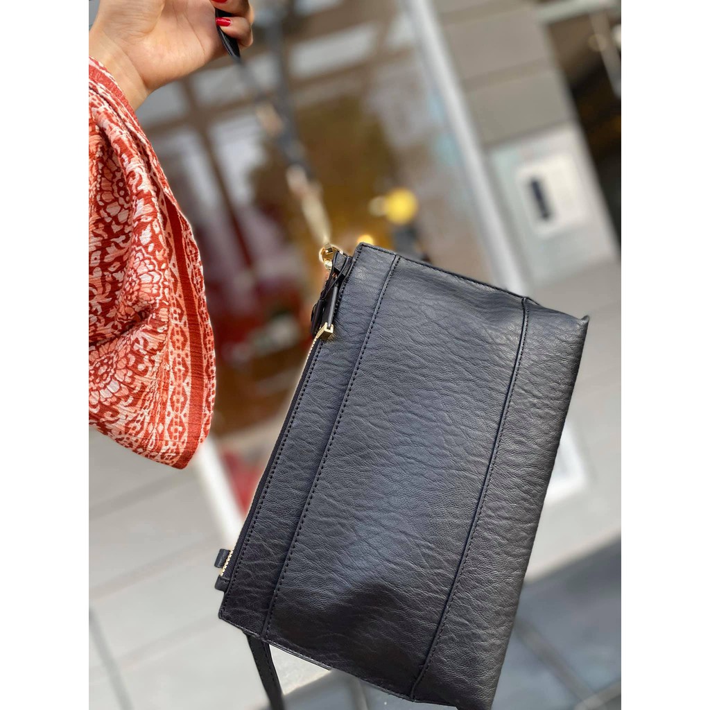 Túi xách nữ chính hãng Calvin Klein Tháo lời làm clutch được Size 28x19 khoá kéo