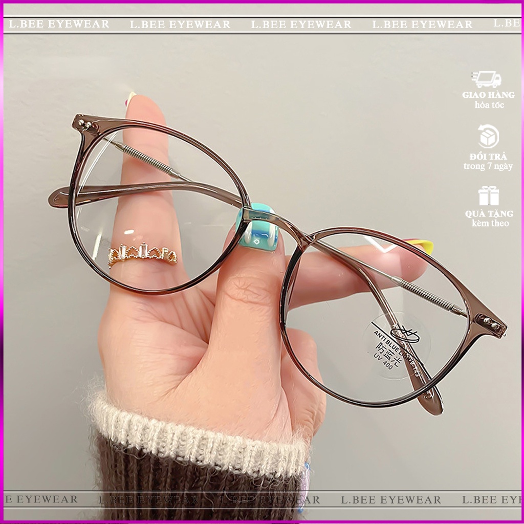 Gọng kính cận nam nữ thời trang chất liệu nhựa cao cấp L.BEE EYEWEAR, mắt kính dáng tròn 95L50 MSP37510