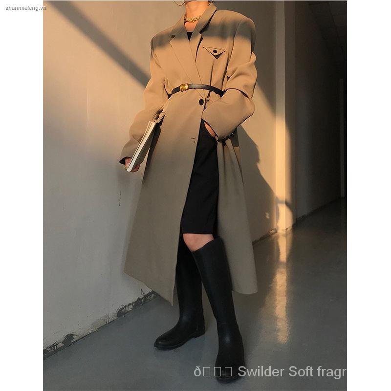 Áo khoác dáng dài qua gối thời trang mùa thu Hàn Quốc mới chất lượng cao 2021 nRrT | BigBuy360 - bigbuy360.vn