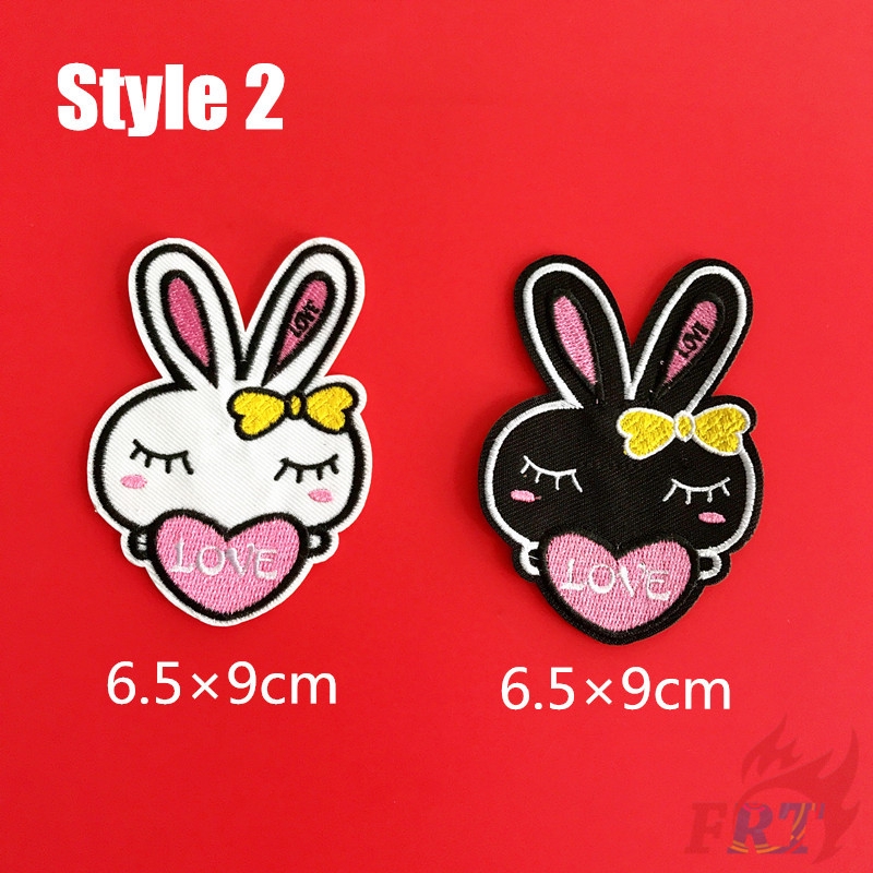 1/2 Miếng vá ủi trang trí quần áo hình thỏ dễ thương thời trang