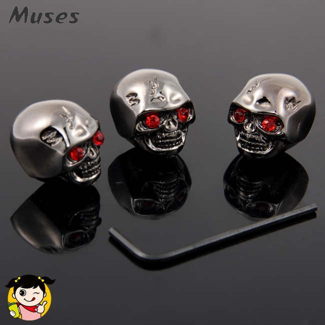 Muse07 4 pcs Skull Head Knob Volume Tone Control Knob for Guitar