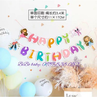 Dây chữ Happy birthday cô tiên trang trí sinh nhật