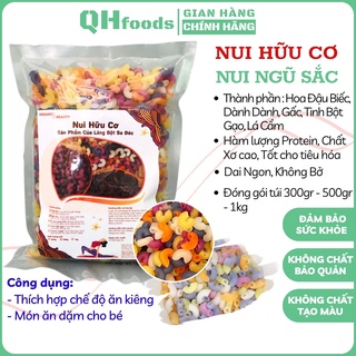 Nui ngũ sắc - nui rau củ hữu cơ eatclean - nui ăn dặm - dai, ngon, dinh dưỡng - nui fuma - túi 300gr - 500gr - 1kg