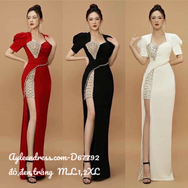 Đầm dạ hội tay con kết pha lê