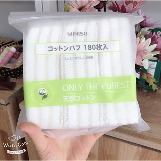 Bông Tẩy Trang Miniso Nhật Bản 180 Miếng - HÀNG CHÍNH HÃNG