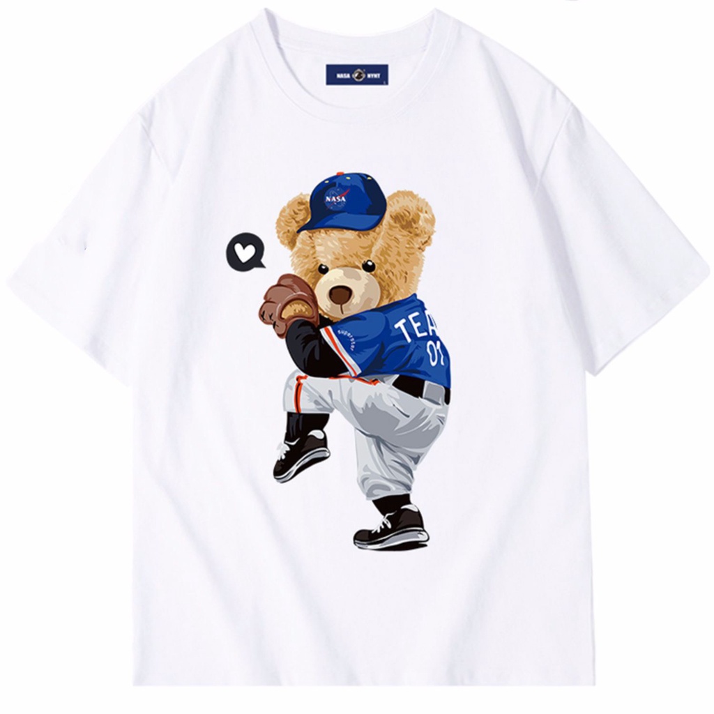 Áo thun NaSa Unisex Basic Tee 100% Cotton, phông trơn nam nữ tay lỡ oversize form rộng - AT08