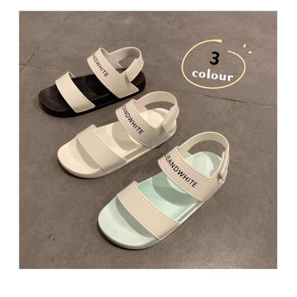 Giày sandal quai ngang phong cách hàn quốc