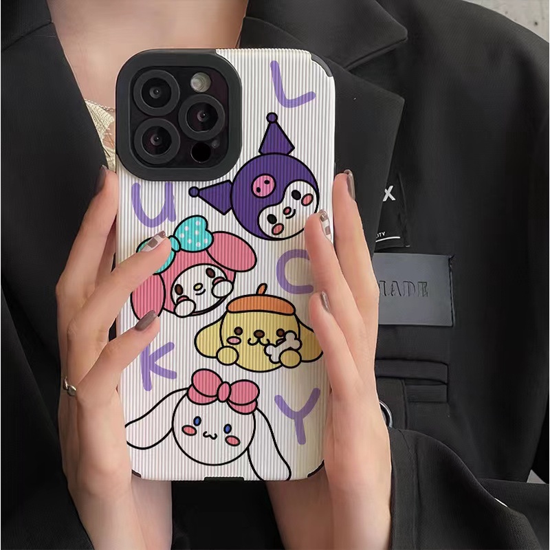 SANRIO Ốp Da Hình Hoạt Hình Dành Cho iphone 13 Pro Max i13 13pro 11 Pro Max i11 X XR Xs Max 7plus 8plus 12Pro 12 Pro Max