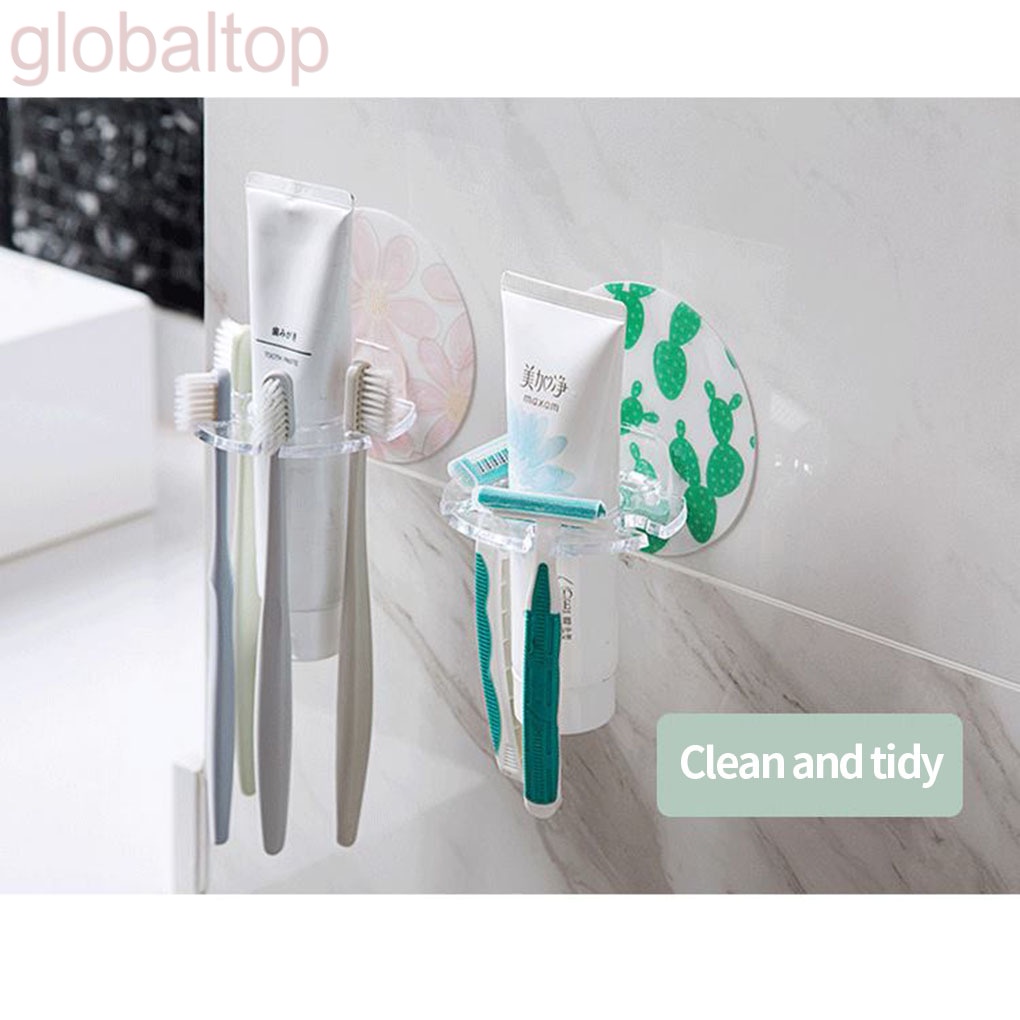 Giá đỡ bàn chải đánh răng / dao cạo râu dán tường tiện dụng