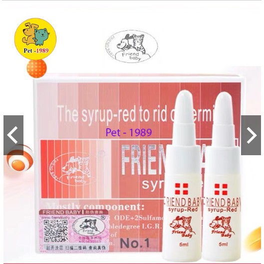 Siro Uống Friend Baby lọ 5ml ngăn ngừa sảy thai ở chó mèo nhiễm giun sán