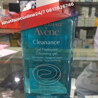 ✅GEL RỬA MẶT CHO DA NHỜN MỤN AVENE CLEANACE SOALESS (200ml)