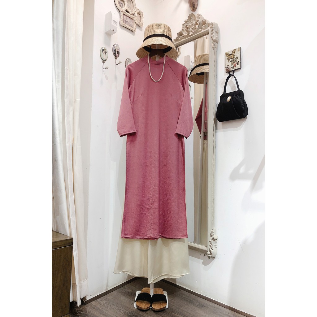 Set Áo dài Rosemary tây thi hồng đậm