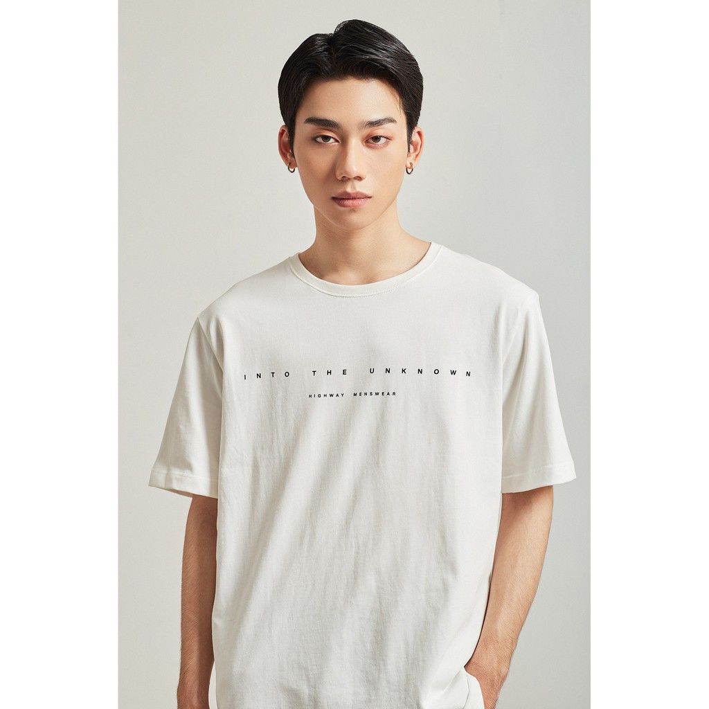 Áo Thun Ngắn Tay Nam HIGHWAY MENSWEAR Into The Unknown Trắng | BigBuy360 - bigbuy360.vn