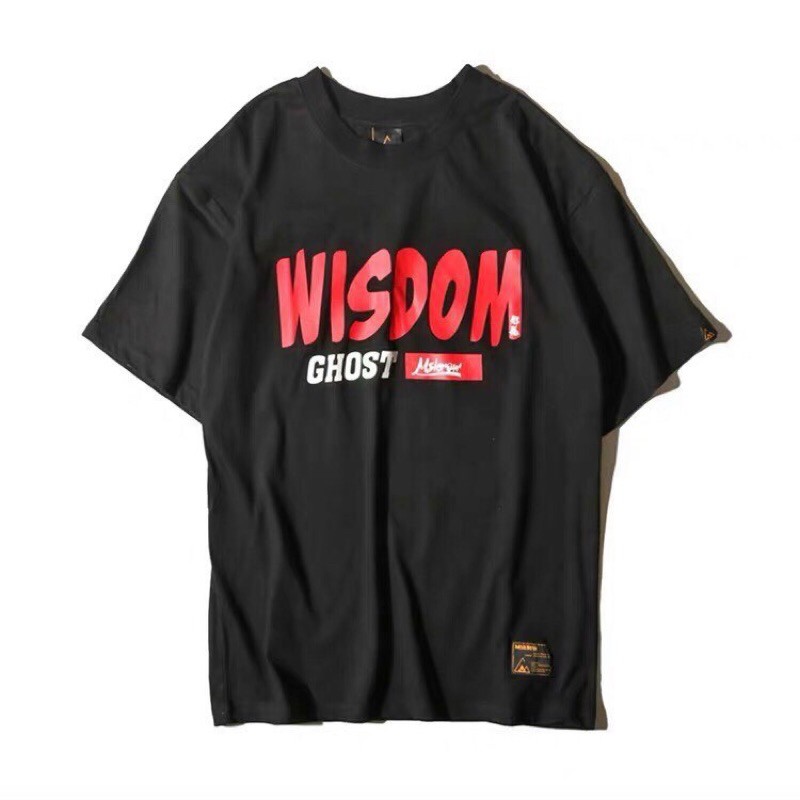 Áo Thun Unisex Tay Lỡ Nam Nữ Wisdom Ghost Hình Mặt Quỷ Siêu Ngầu