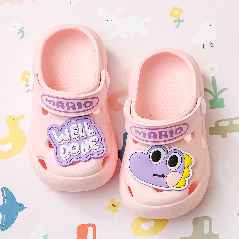 &lt;ẢNH THẬT&gt; Dép sục Cheerful Mario siêu nhẹ chống trượt cho bé 1 - 6 tuổi